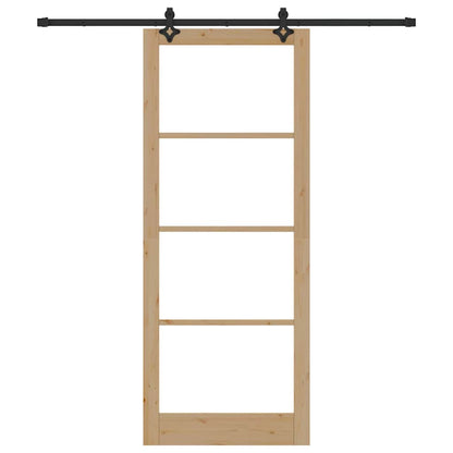 Schuifdeur Anders Bruin Hout En Metaal 93 x 232 cm