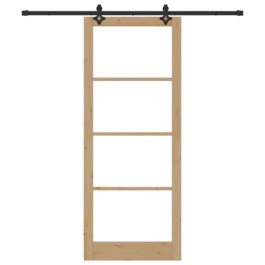 Schuifdeur Anders Bruin Hout En Metaal 93 x 232 cm