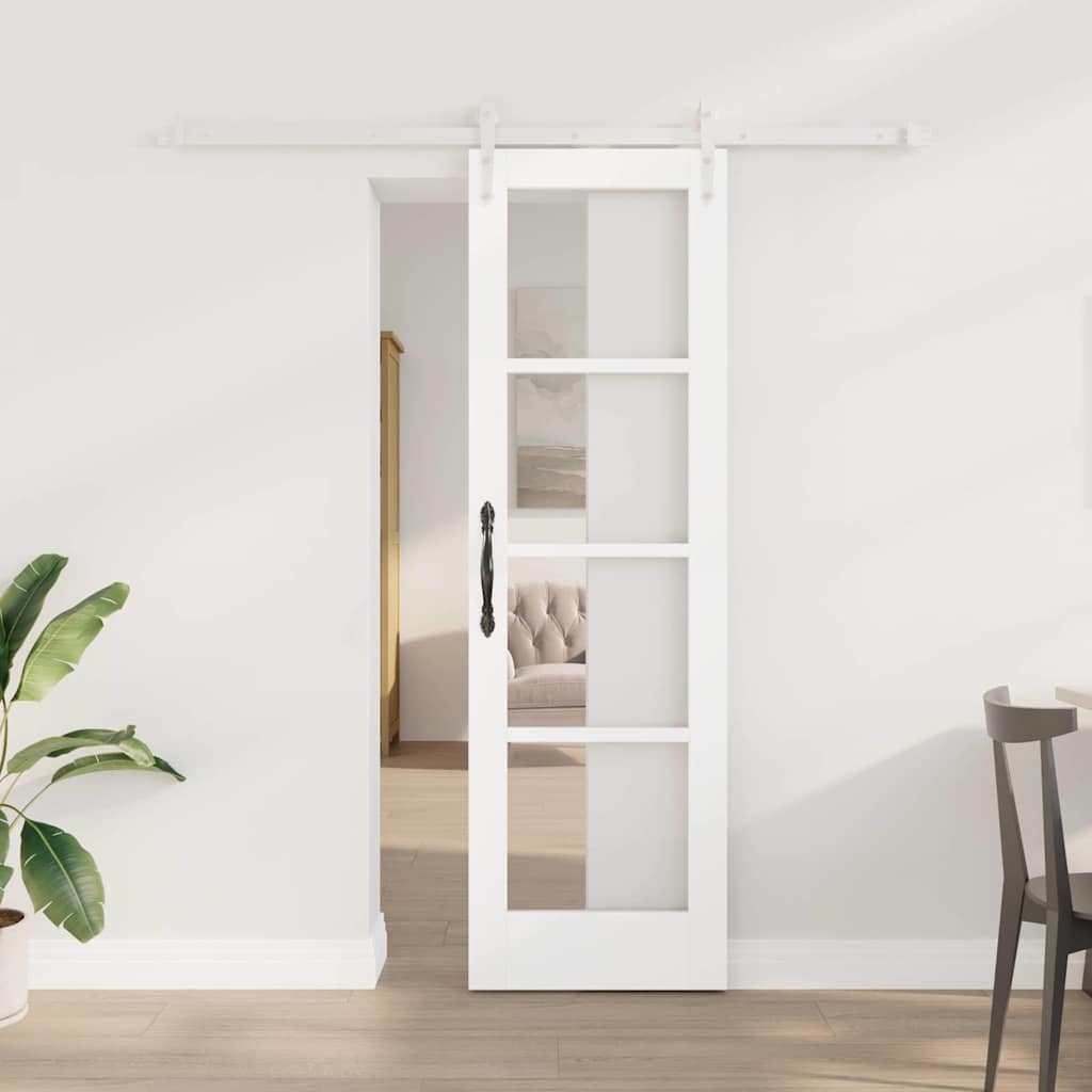 Schuifdeur Hout En Metaal Wit 61 x 198,5 cm