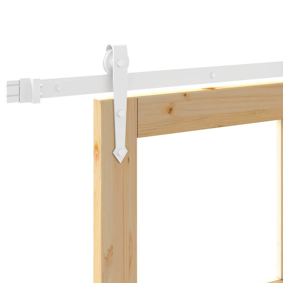 Schuifdeur Naturel 73,5 X 198,5 Cm Massief Grenenhout En Glas