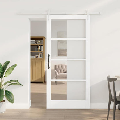 Schuifdeur Hout En Metaal Wit 93 x 202 cm