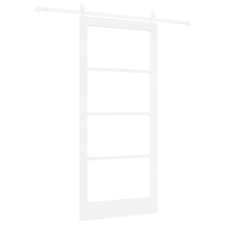 Schuifdeur Hout En Metaal Wit 93 x 202 cm