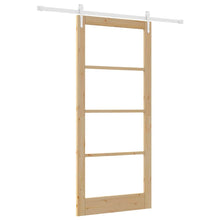 Schuifdeur Bruin Hout En Metaal 93 x 211 cm