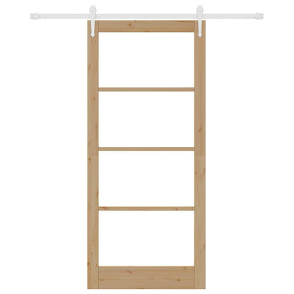 Schuifdeur Bruin Hout En Metaal 93 x 211 cm