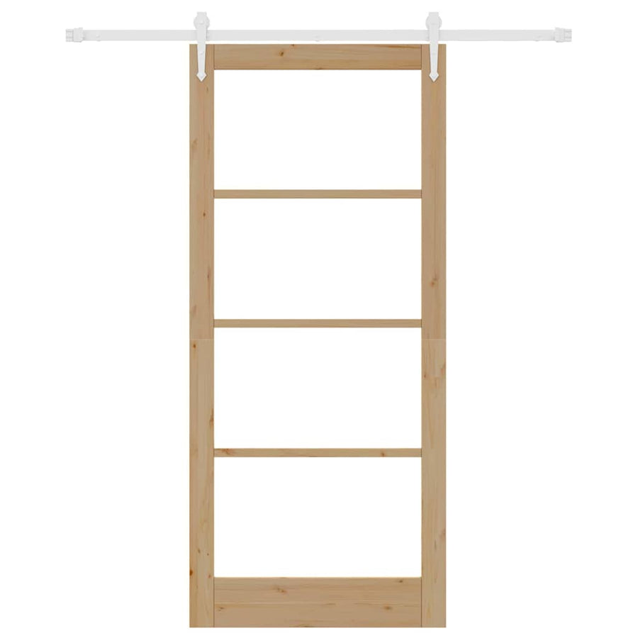 Schuifdeur Bruin Hout En Metaal 93 x 211 cm