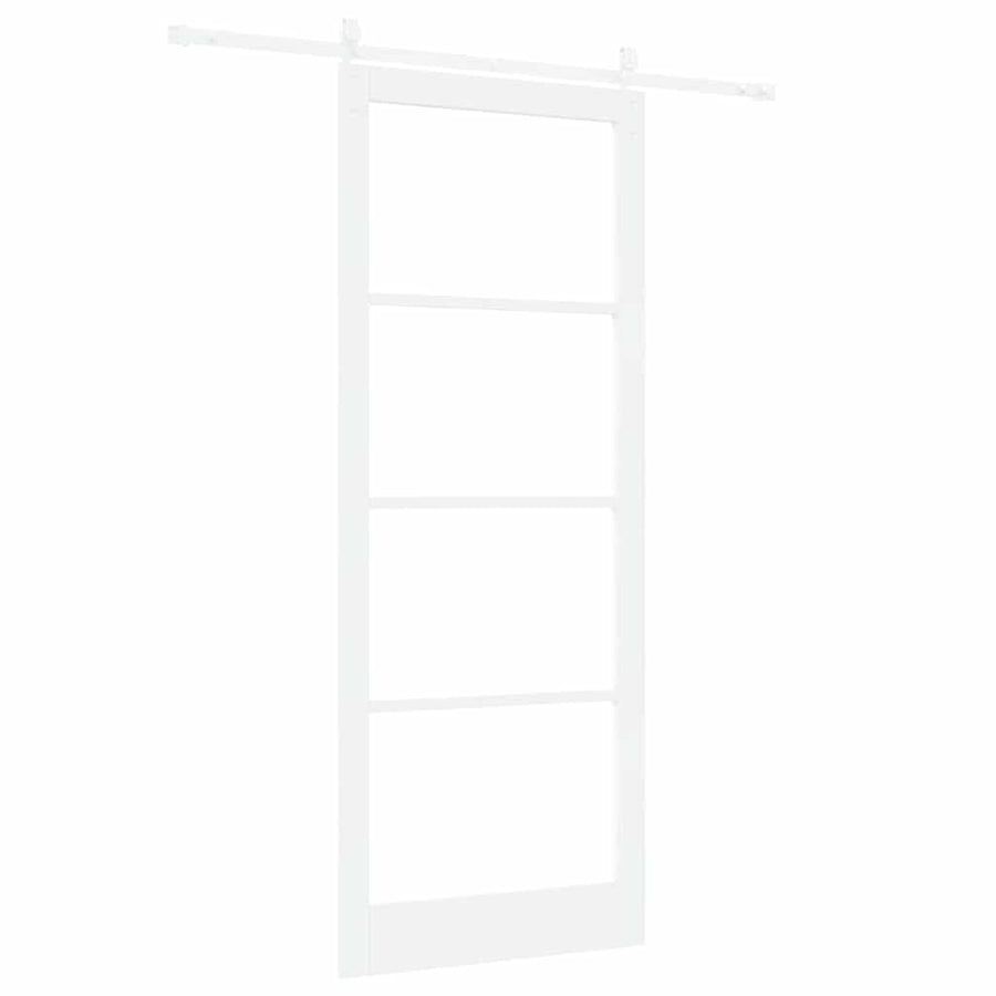 Schuifdeur Hout En Metaal Wit 93 x 232 cm