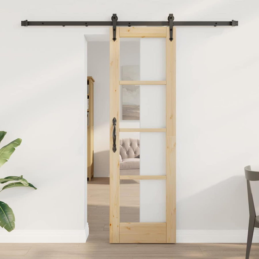 Schuifdeur Natuurlijk En Zwart 61 X 198,5 Cm
