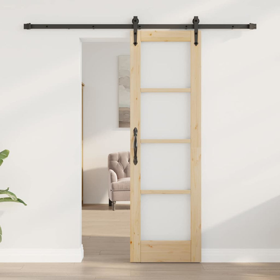 Schuifdeur Natuurlijk En Zwart 61 X 198,5 Cm