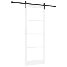 Schuifdeur Hout En Metaal Wit En Zwart 93 x 232 cm
