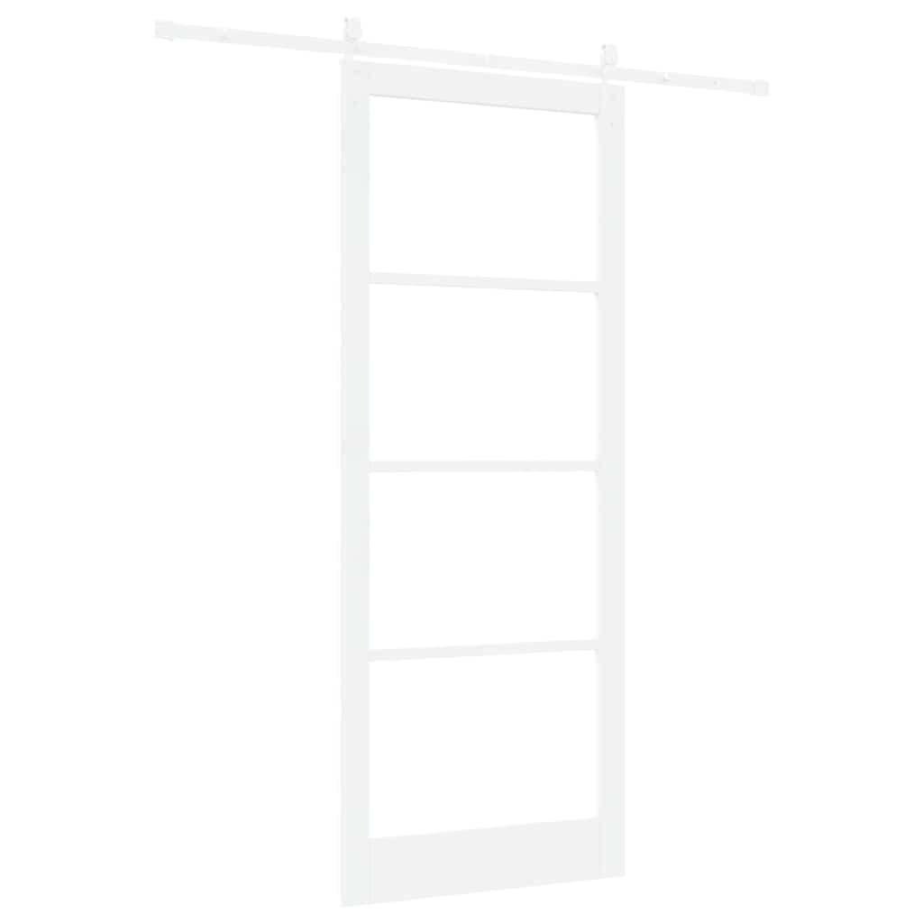 Schuifdeur Hout En Metaal Wit 93 x 232 cm
