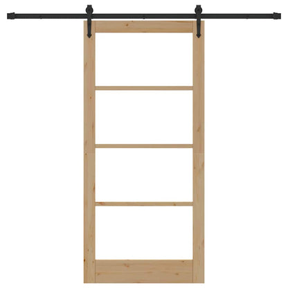 Schuifdeur Orkdal Bruin Hout En Metaal 93 x 202 cm