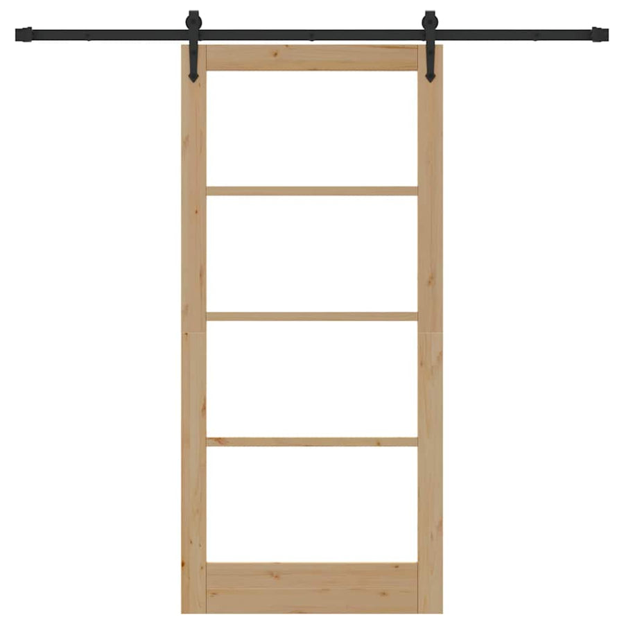 Schuifdeur Orkdal Bruin Hout En Metaal 93 x 202 cm