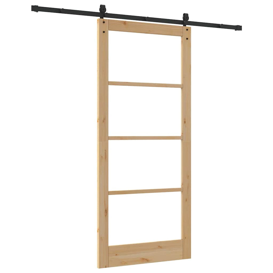 Schuifdeur Orkdal Bruin Hout En Metaal 93 x 211 cm