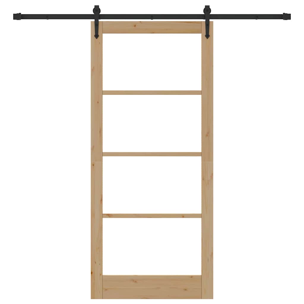 Schuifdeur Orkdal Bruin Hout En Metaal 93 x 211 cm