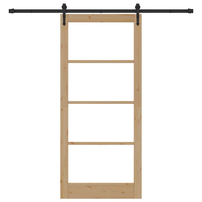 Schuifdeur Orkdal Bruin Hout En Metaal 93 x 211 cm