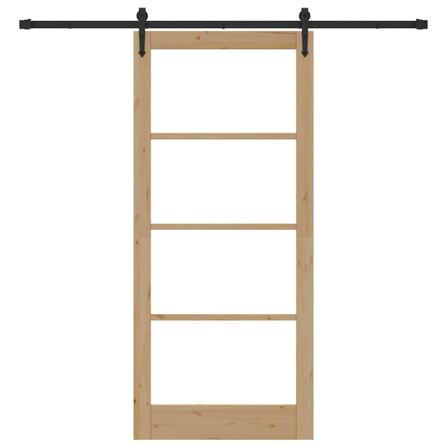 Schuifdeur Orkdal Bruin Hout En Metaal 93 x 211 cm