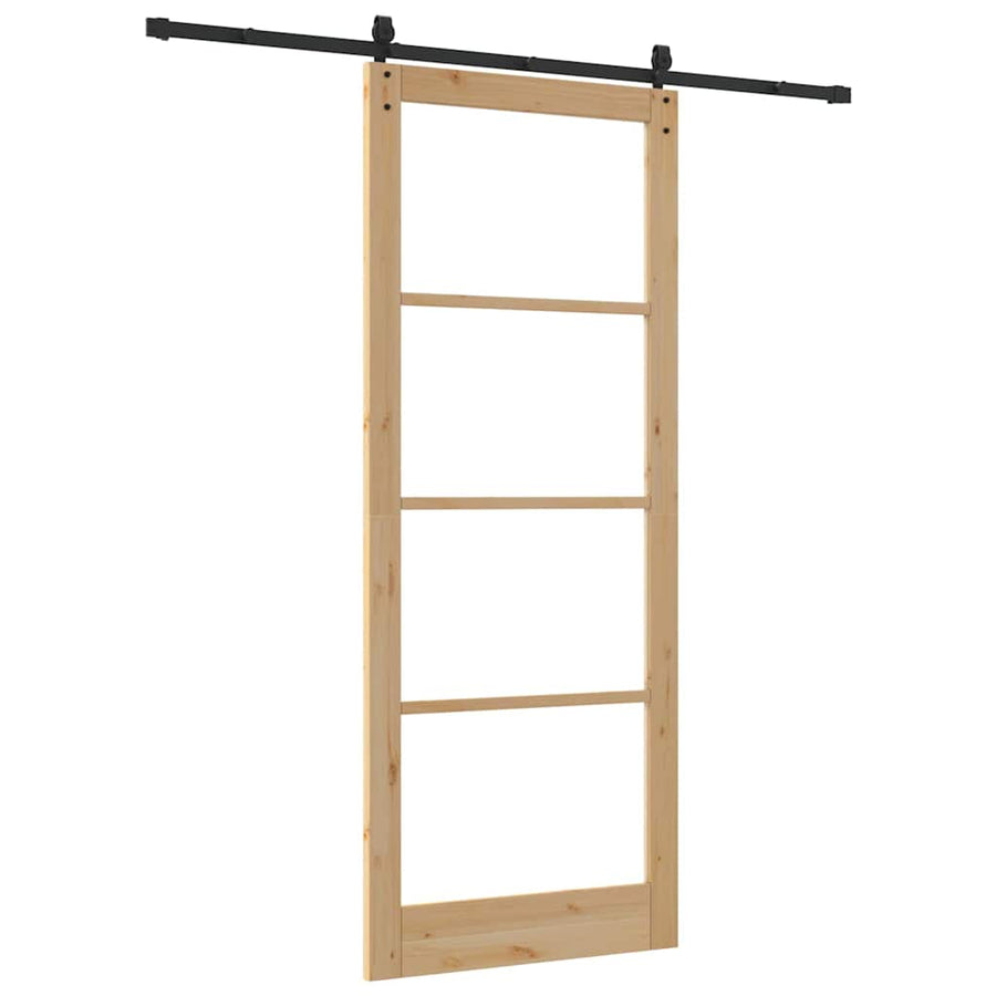 Schuifdeur Orkdal Bruin Hout En Metaal 93 x 232 cm