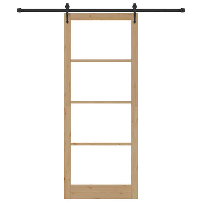 Schuifdeur Orkdal Bruin Hout En Metaal 93 x 232 cm