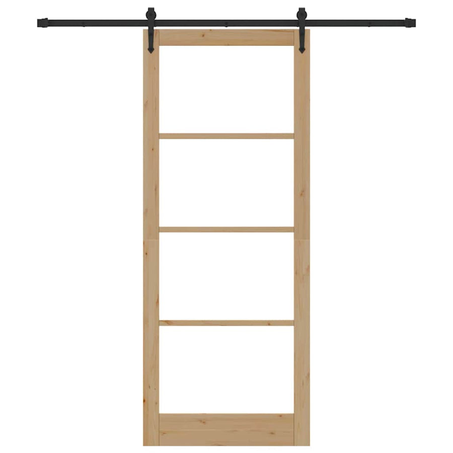 Schuifdeur Orkdal Bruin Hout En Metaal 93 x 232 cm