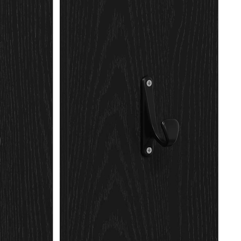 Halmeubelset Wandgemonteerd met spiegel 5 pcs Bewerkt hout