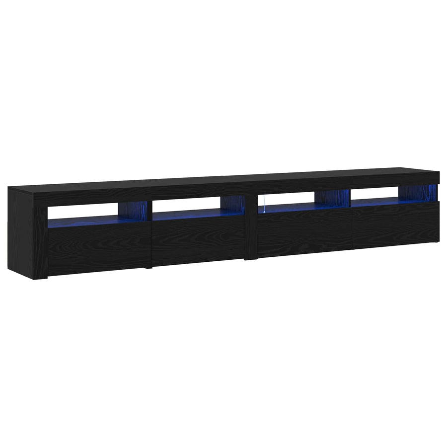 TV-kast 2 pcs Zwart Eiken 240 x 35 x 40 cm Bewerkt hout
