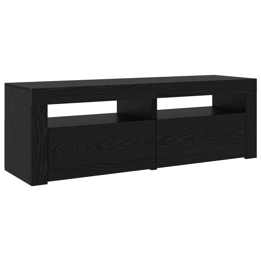 TV-kast 2 pcs Zwart Eiken 240 x 35 x 40 cm Bewerkt hout