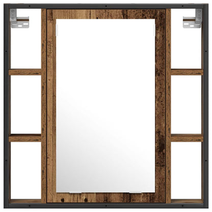 Badkamermeubelset met plank met opslag 2 pcs Bruin Bewerkt hout