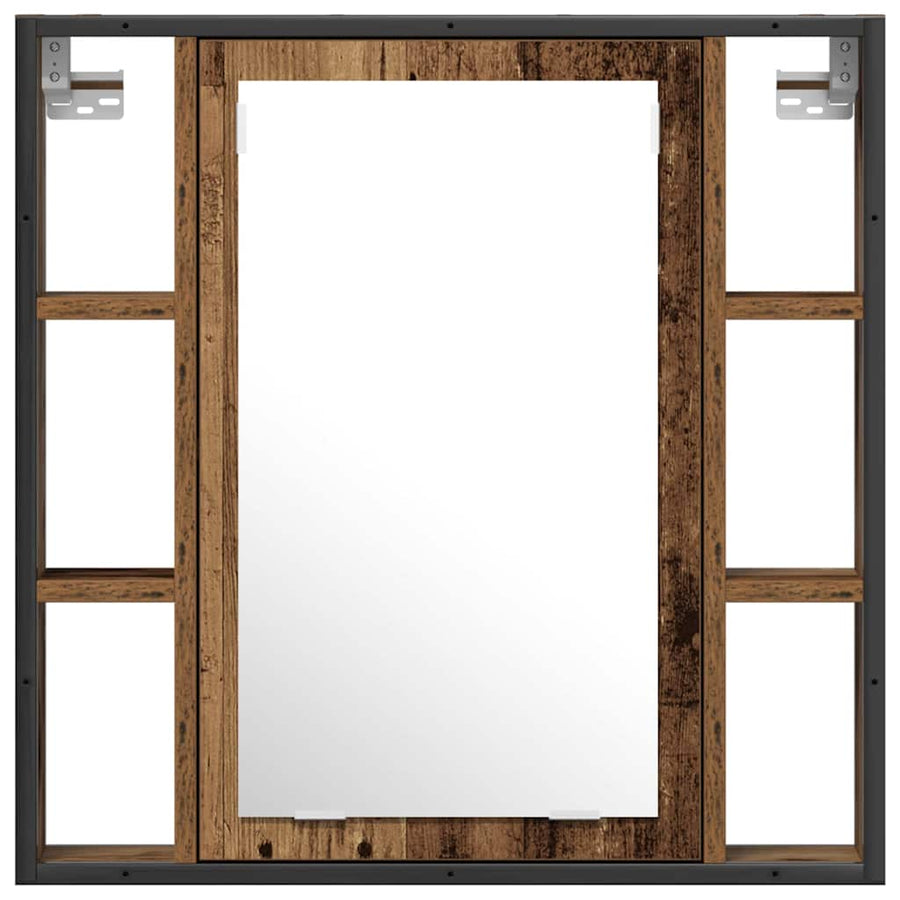 Badkamermeubelset met plank met opslag 2 pcs Bruin Bewerkt hout