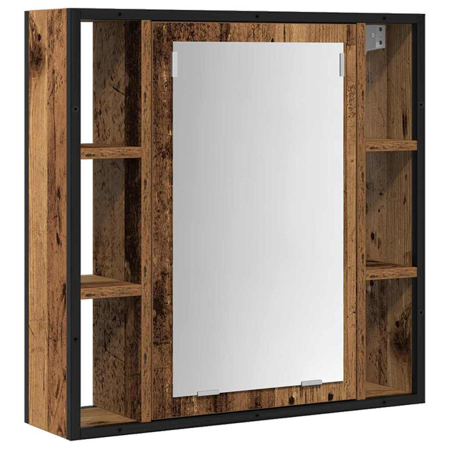 Badkamermeubelset met plank met opslag 2 pcs Bruin Bewerkt hout