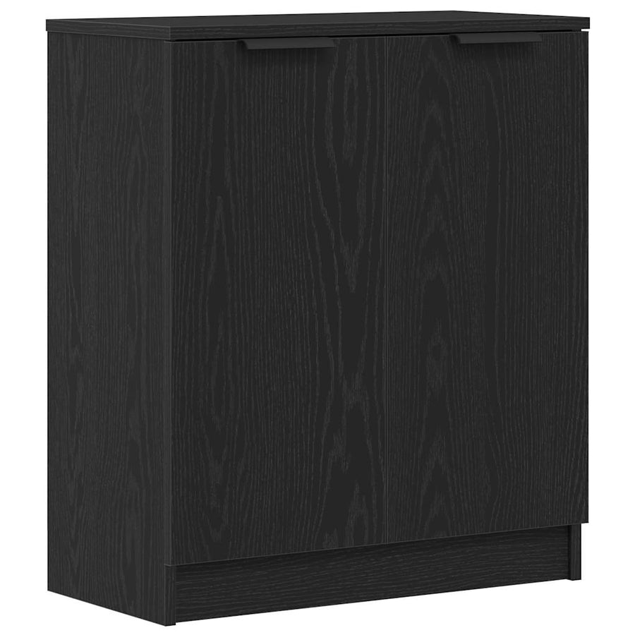 Dressoir 3 Pcs Bewerkt Hout Zwart eiken
