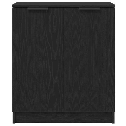 Dressoir 3 Pcs Bewerkt Hout Zwart eiken
