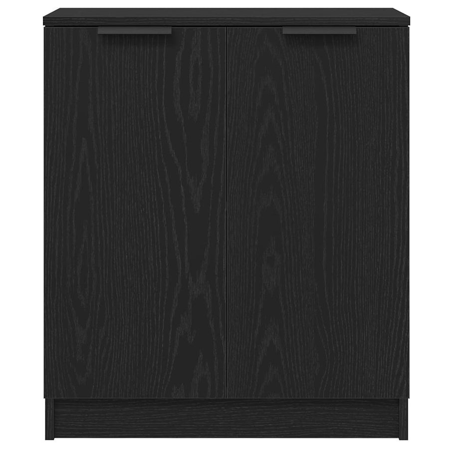Dressoir 3 Pcs Bewerkt Hout Zwart eiken
