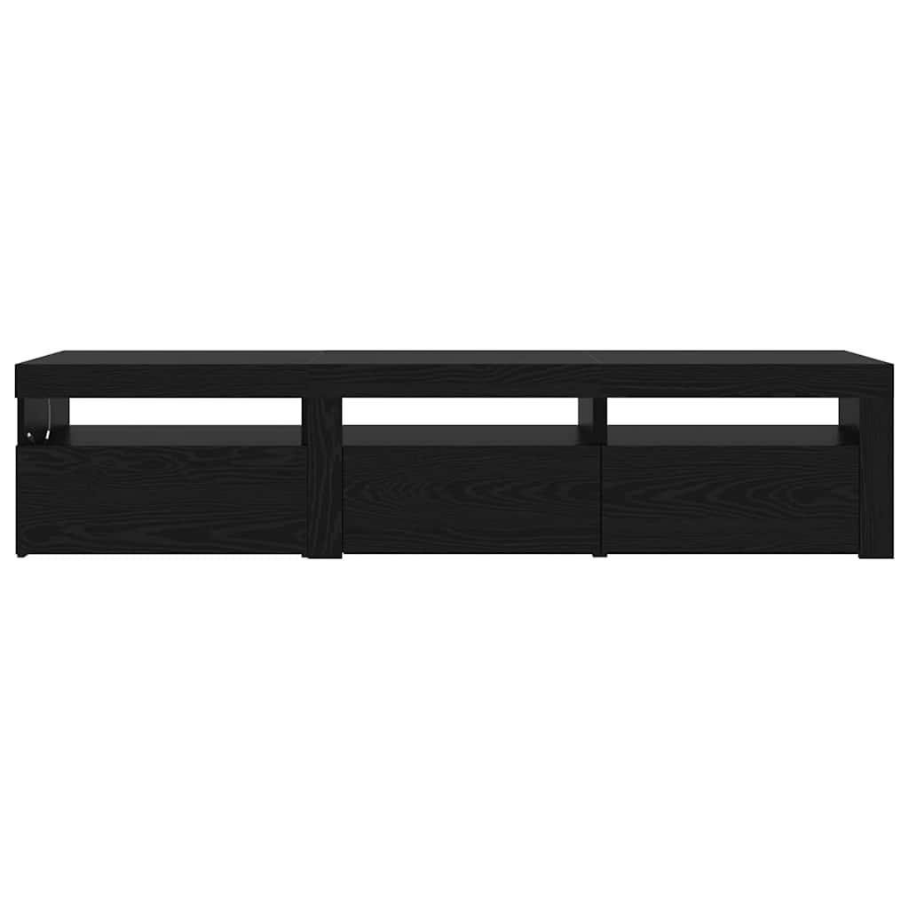 TV-kast 2 pcs Zwart Eiken 180 x 35 x 40 cm Bewerkt hout