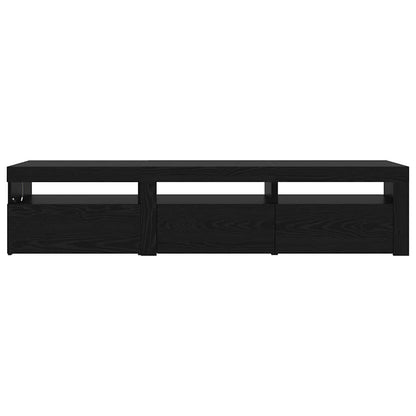 TV-kast 2 pcs Zwart Eiken 180 x 35 x 40 cm Bewerkt hout
