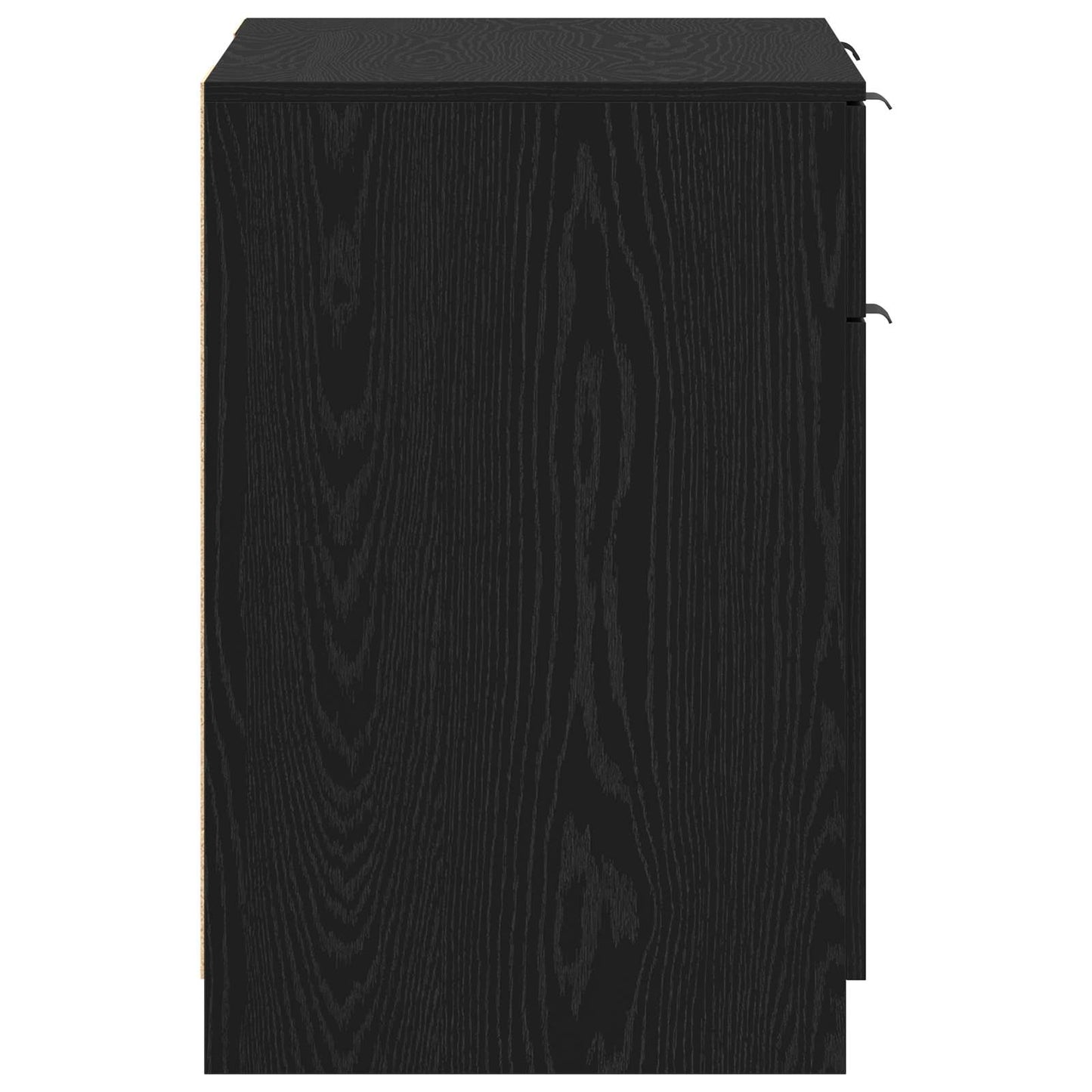 Bureau met lade Zwart Eiken 133 x 50 x 75 cm Bewerkt hout