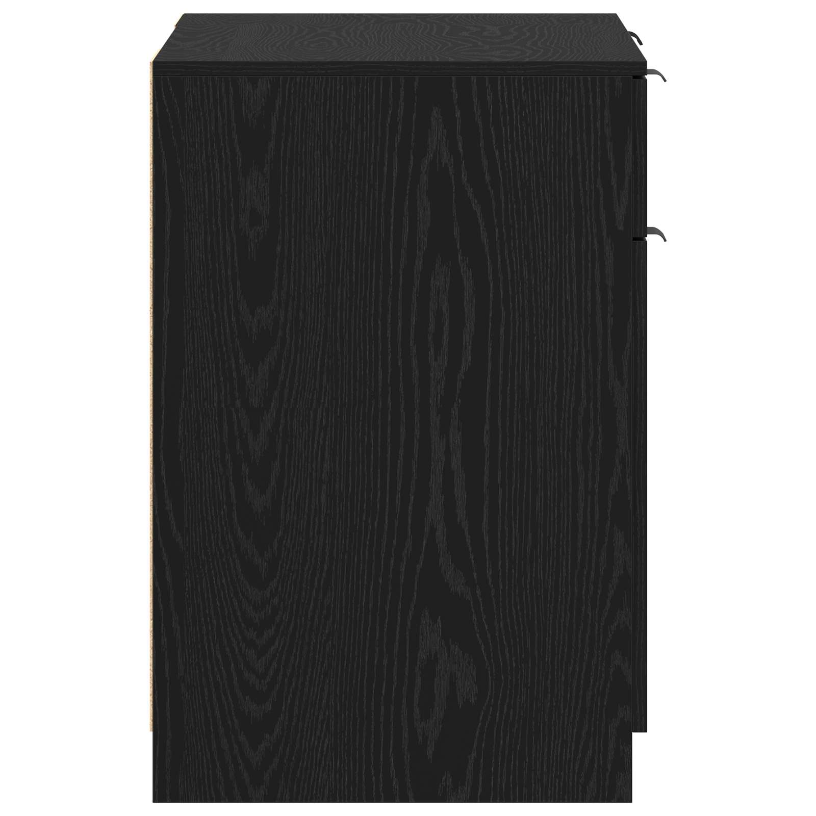 Bureau met lade Zwart Eiken 133 x 50 x 75 cm Bewerkt hout