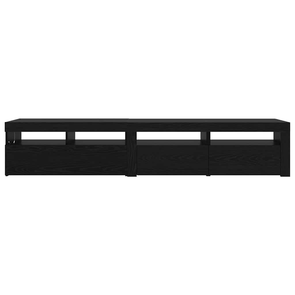 TV-kast 2 pcs Zwart Eiken 210 x 35 x 40 cm Bewerkt hout