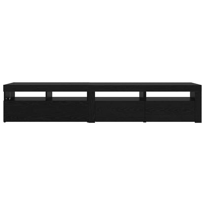 TV-kast 2 pcs Zwart Eiken 210 x 35 x 40 cm Bewerkt hout