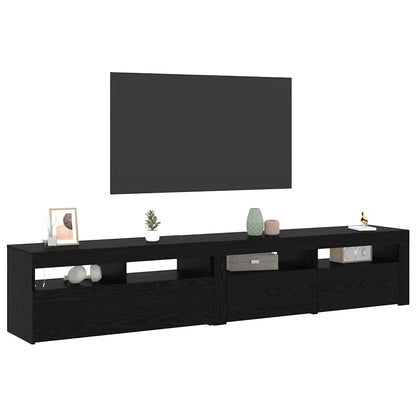 TV-kast 2 pcs Zwart Eiken 210 x 35 x 40 cm Bewerkt hout