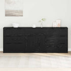 Dressoir zwart eiken 181x30x70 cm