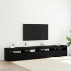 Tv-meubelset 3 stuks zwart eiken 240x35x40 cm