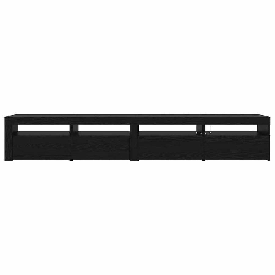 Tv-meubelset 3 pcs Zwart Eiken 240 x 35 x 40 cm Bewerkt hout