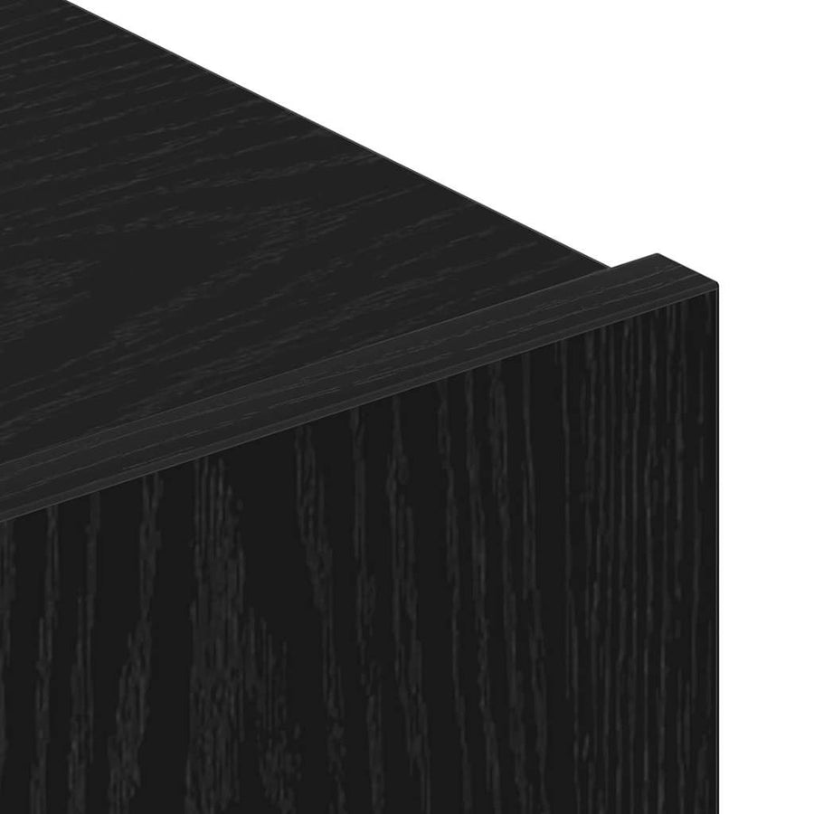 Tv-meubelset Wandgemonteerd 8 pcs Zwart Eiken Bewerkt hout