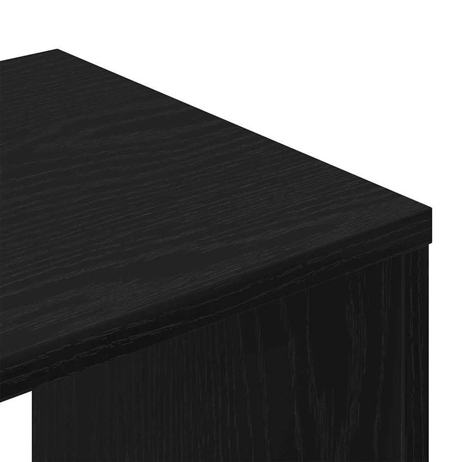 Tv-meubelset Wandgemonteerd 8 pcs Zwart Eiken Bewerkt hout