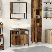 Badkamermeubelset 60x30x60 cm bruin bewerkt hout