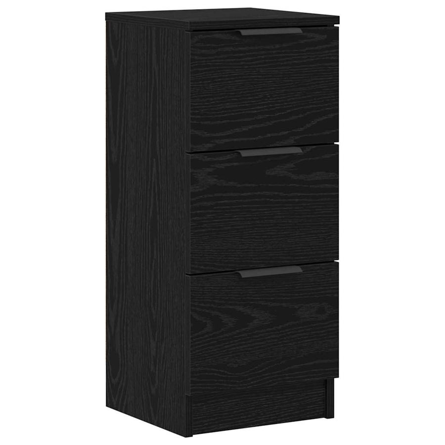 Dressoir met lade 3 pcs Zwart Eiken Bewerkt hout