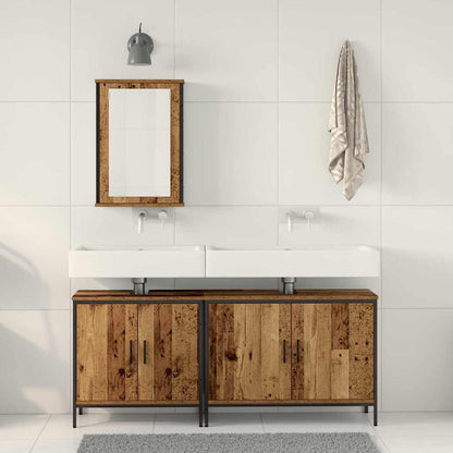 3-Delige Badkamermeubelset Oude Hout Geengineerd Hout Oud hout