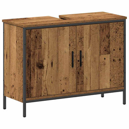 3-Delige Badkamermeubelset Oude Hout Geengineerd Hout Oud hout