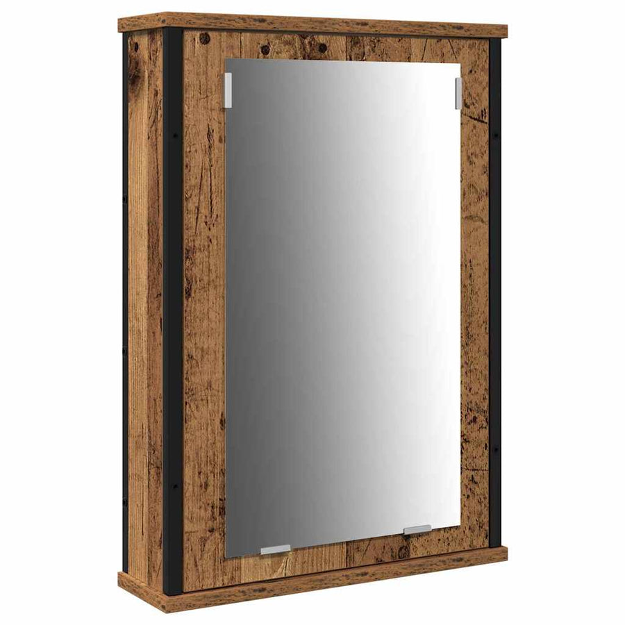Badkamermeubelset met plank 3 pcs Oud hout Bewerkt hout