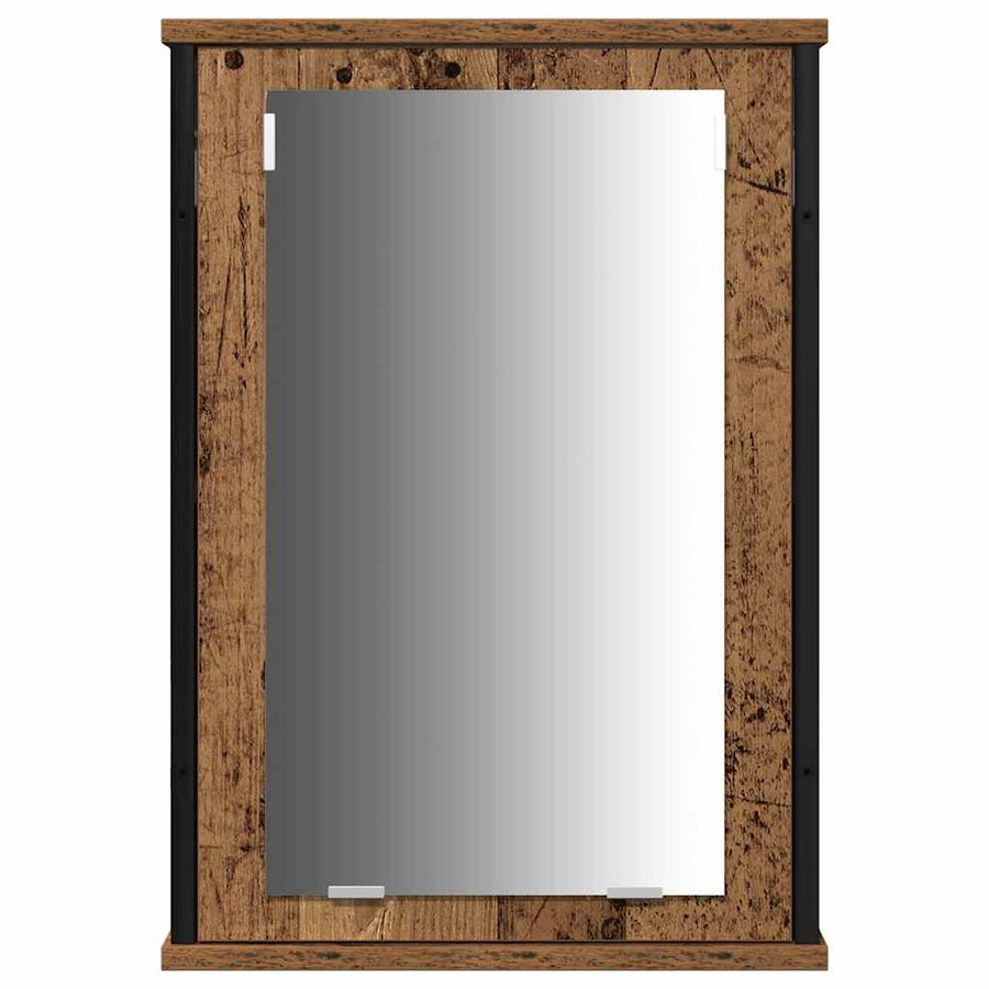 Badkamermeubelset met plank 3 pcs Oud hout Bewerkt hout